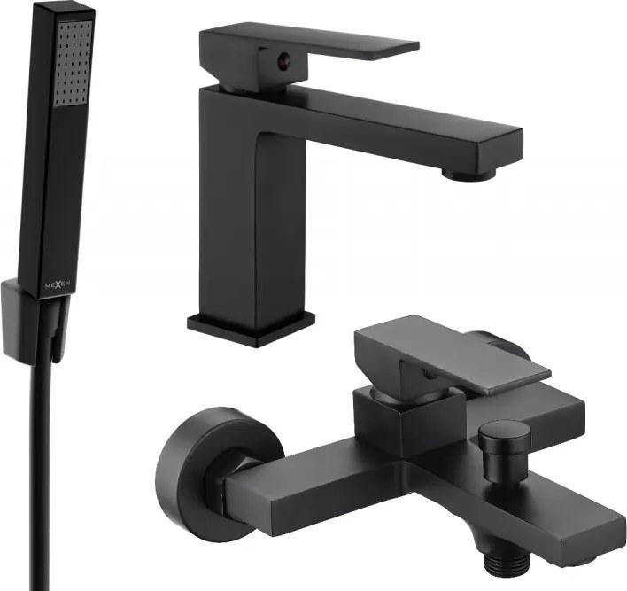 Mexen Uno R77 комплект за вана, черен - 71403R77-70