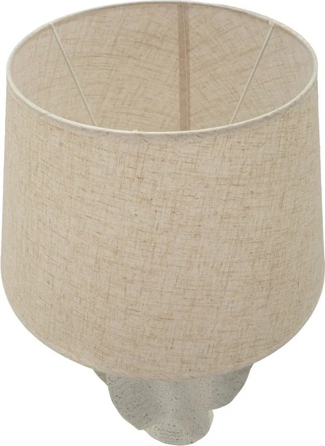 Кремава настолна лампа с текстилен абажур (височина 63 cm) Ester – Mauro Ferretti