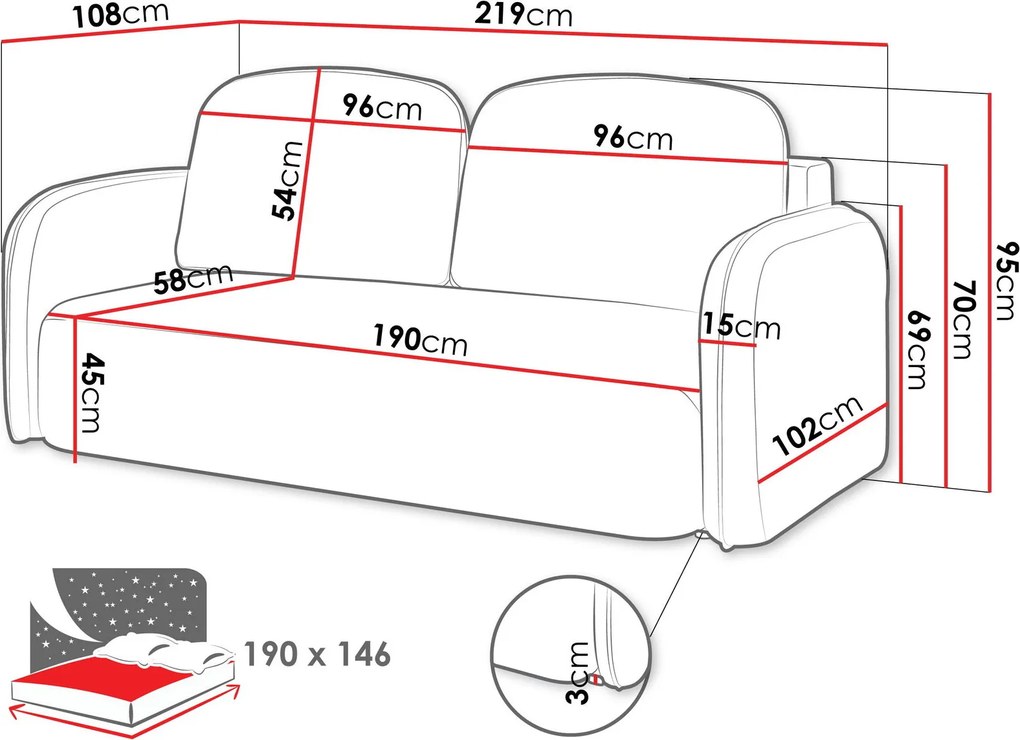 Разтегателен диван Ravello-Екрю
