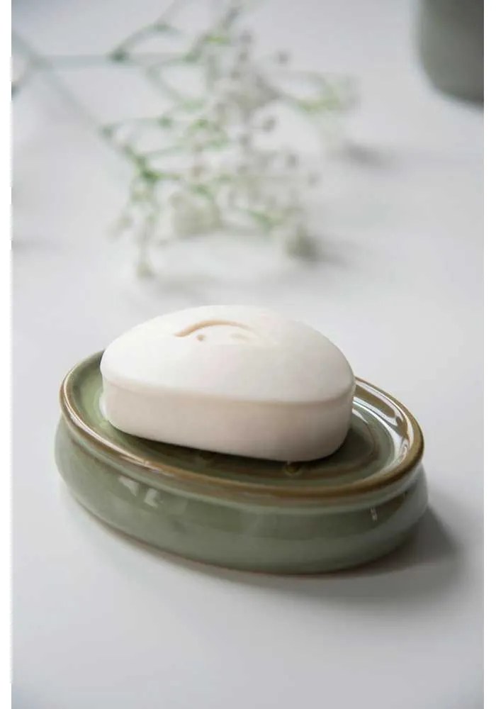 Зелен керамичен комплект аксесоари за баня Sermione – Wenko