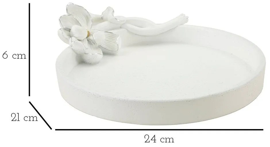 Декоративен поднос от полиресин ø 21 cm Magnolia – Mauro Ferretti