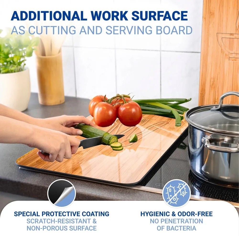 Комплект от 2 стъклени капака за печка , 52 x 30 cm Lunch - Wenko