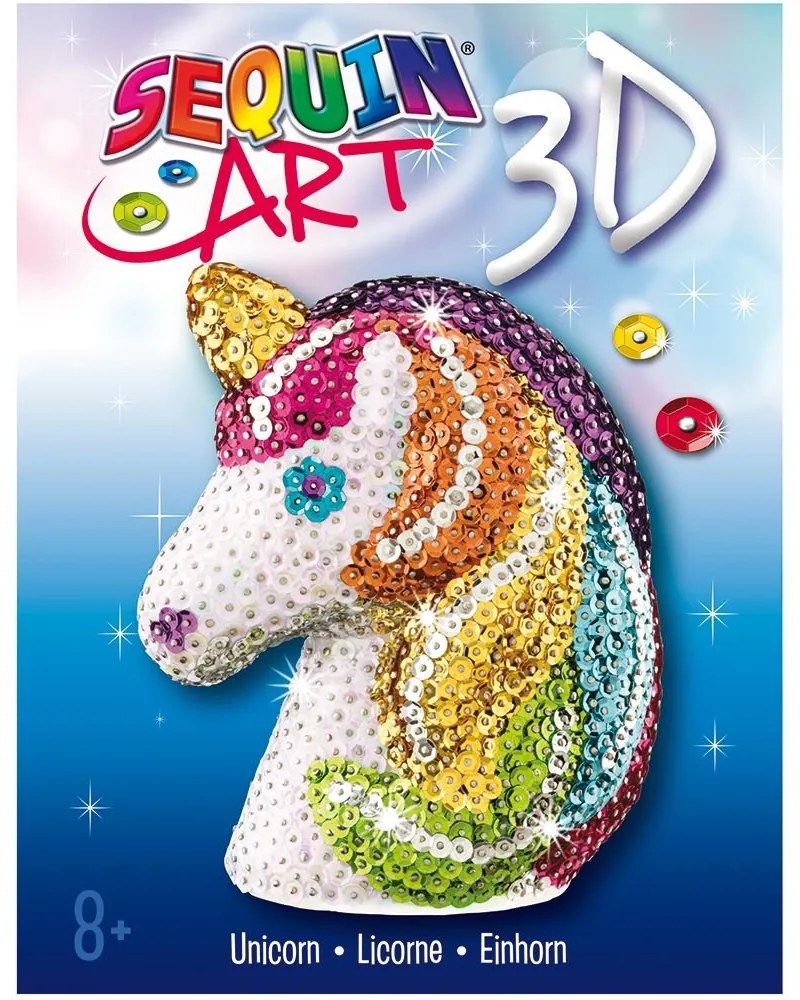 Sequin Art - 3D фигурка от пайети, Еднорог