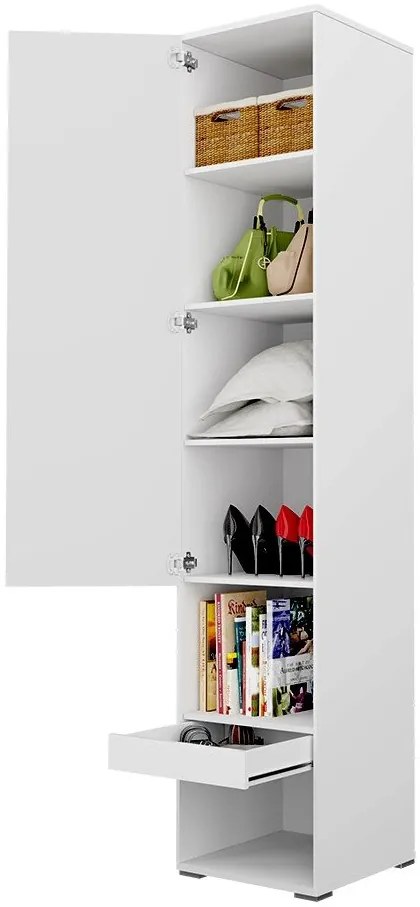 Гардероб Concept pro i GL-бял гланц