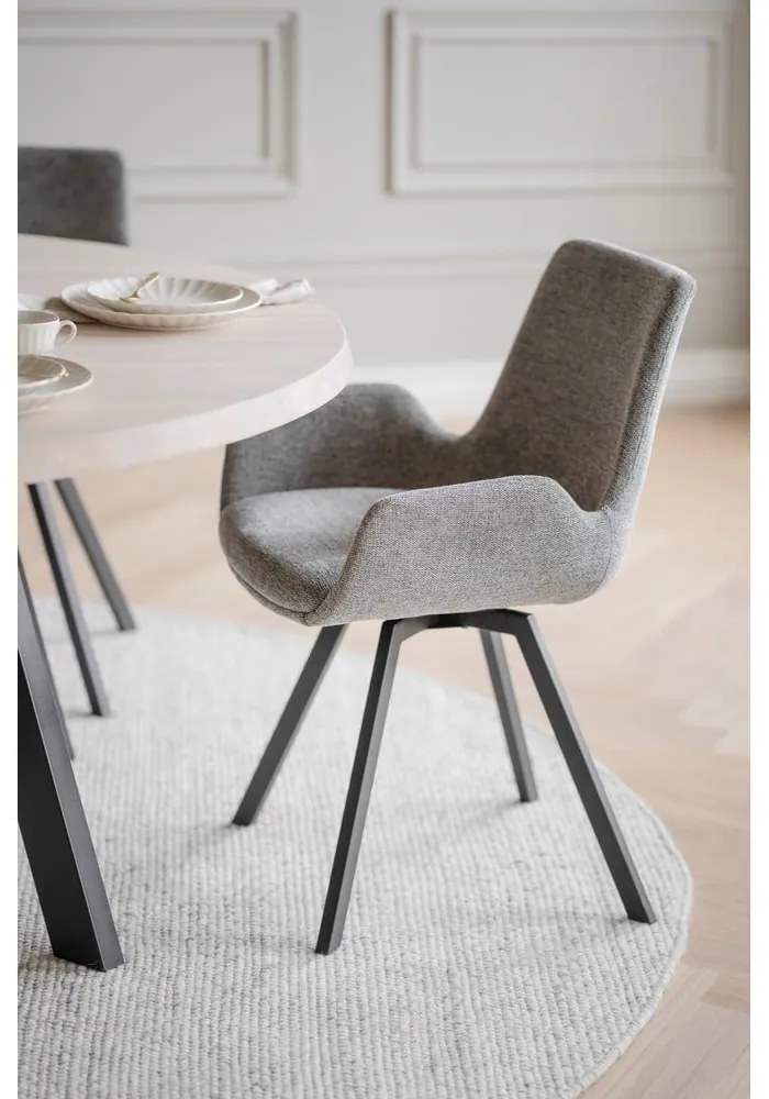 Сиви тапицирани трапезни столове в комплект 2 бр. Norwell – Rowico