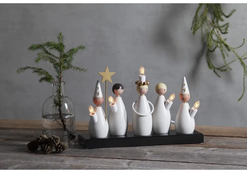 Черно-бял светлинна декорация за контакт Luciakör – Star Trading