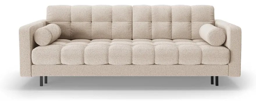 Бежов разтегателен диван с място за съхранение от букле 222 cm Bali – Cosmopolitan Design