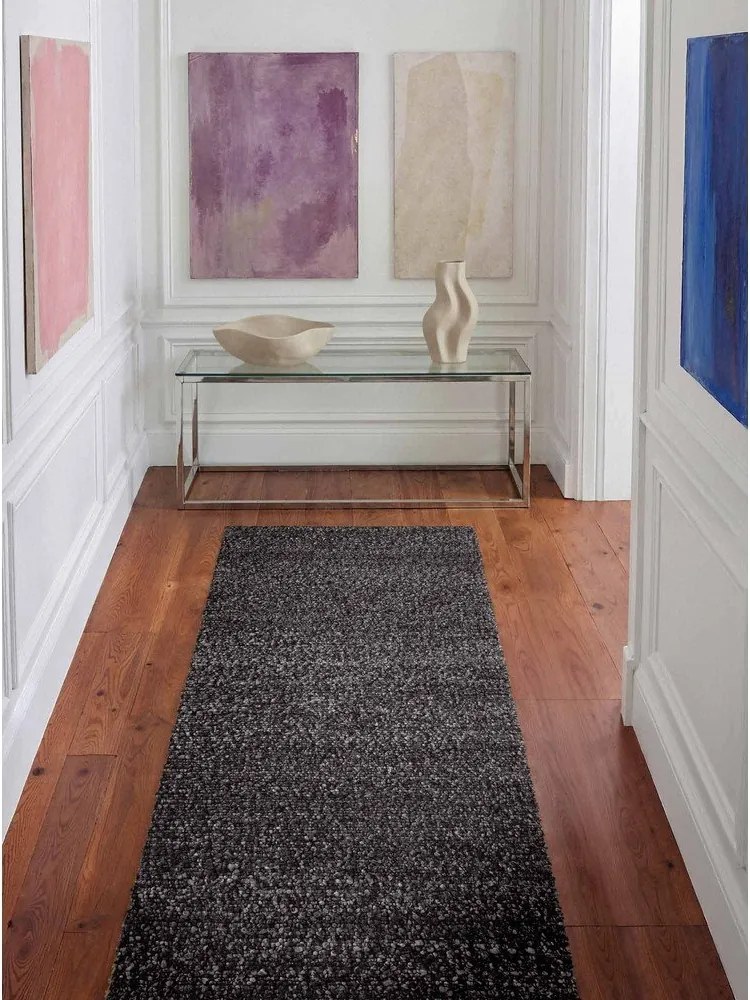 Тъмносива ръчно изработена пътека от букле 80x200 cm Notting Hill Portobello – Ted Baker