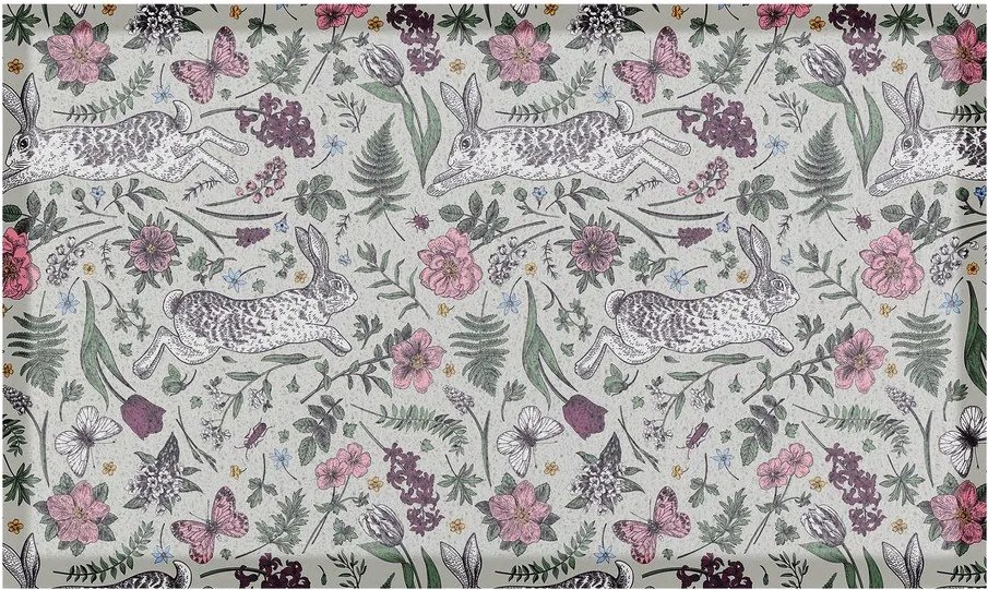 Изтривалка от PVC 40x70 cm Hare Wildflowers – Artsy Doormats