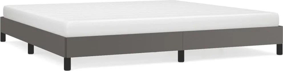 346926 vidaXL Pамка за легло сива 200x200 см изкуствена кожа