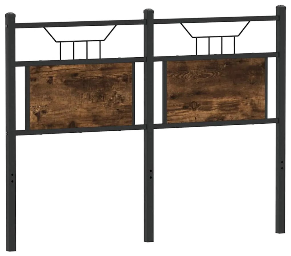 4106774 vidaXL Резервна табла за легло, опушен дъб, 120 см, инженерно дърво и стомана