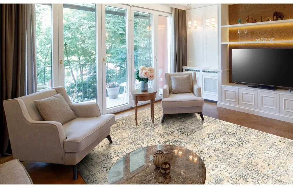 Бежов вълнен килим 160x240 cm Medley - Agnella