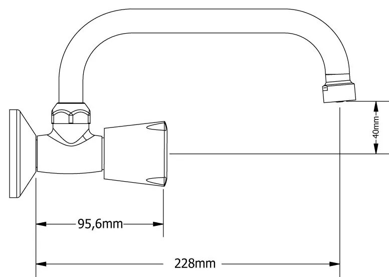 Смесител за кухня Стена Corona неженен