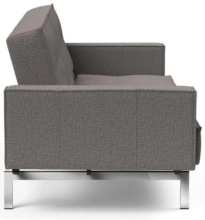 Кафяво-сив разтегателен диван с подлакътници Chrome Splitback - Innovation
