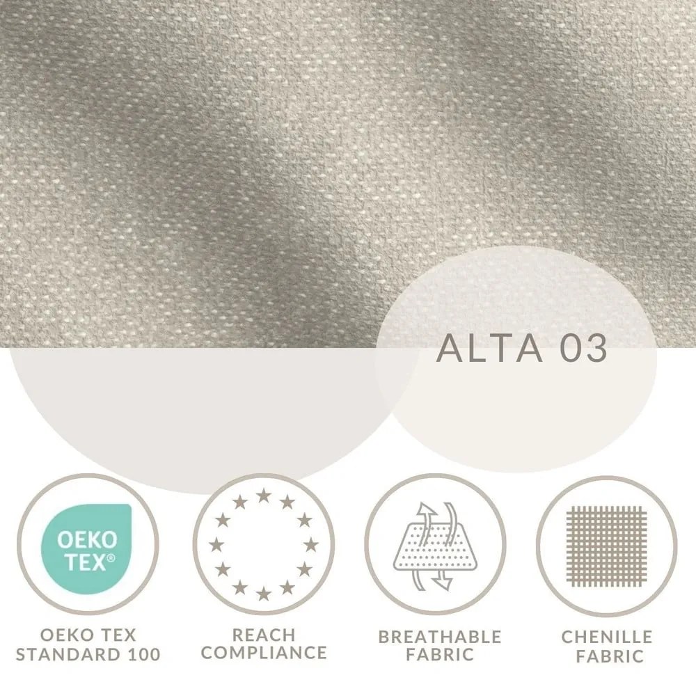 Бежово тапицирано двойно легло с място за съхранение с включена подматрачна рамка 200x200 cm Lounge L – Maison de Rêve