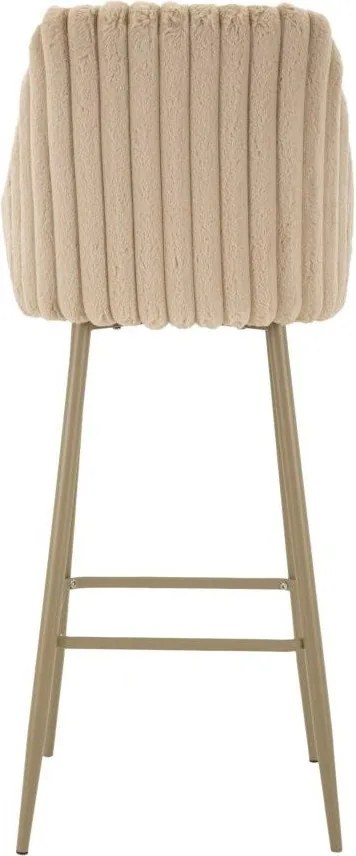 Кремави тапицирани бар столове в комплект с подлакътници 2 бр. (височина на седалката 78 cm) Alaska – Mauro Ferretti