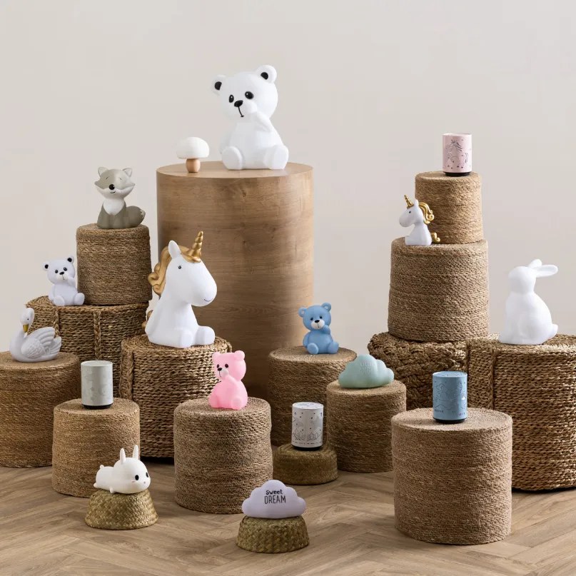 Детска нощна лампа atmosphera Teddy Bear, Включени батерии, 30 см
