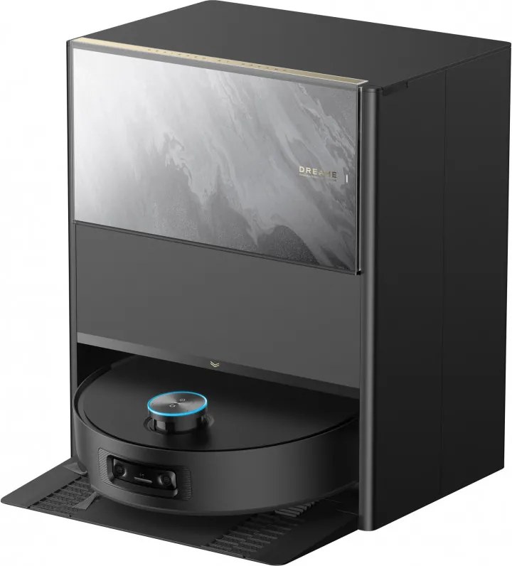 Прахосмукачка робот Dreame Aqua 10 Ultra Track RLR81CE-BK, 25000 Pa, 200 мин, 3.5/4 л, Сухо/мокро, AI камери, VersaLift DToF, Автоматично почистване на моп при 100°C, Черен