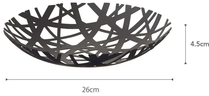 Черна купа за плодове , ø 26 cm Tower - YAMAZAKI