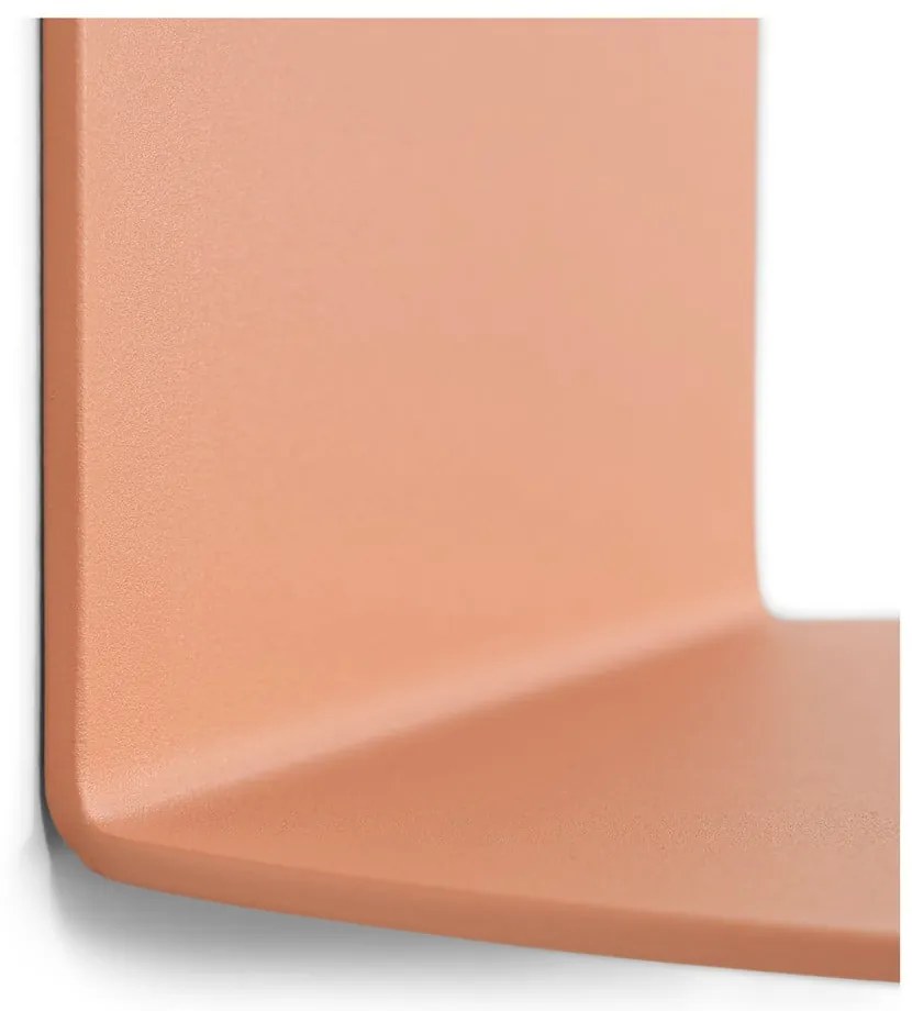 Метален стенен рафт в цвят сьомга 30 cm Flex – Spinder Design