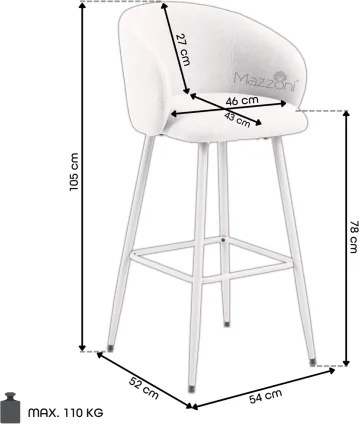 ЦЛЯРА Бежово (тъкан Басэл 24)/бежова рамка - ТАПИЦИРАН БАР СТОЛ ЗА КУХНЯ/ДНЕВНА/РЕСТОРАНТ