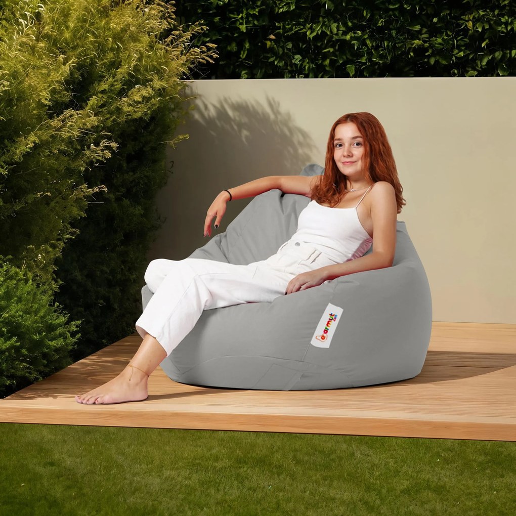 Градински пуф Premium XXL, цвят Сив