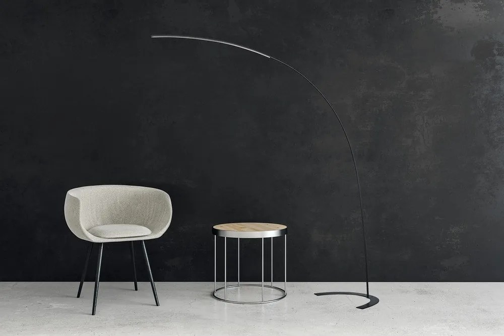 Тъмнокафява LED затъмняваща се подова лампа (височина 210 cm) Shanghai – Trio