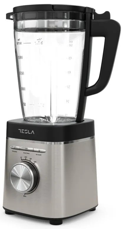 Блендер Tesla BL601BX, 1400W, Стъклена кана 1.75l, Pulse, Пасиране, Почистване, Раздробяване на лед, Безцветен/Инокс
