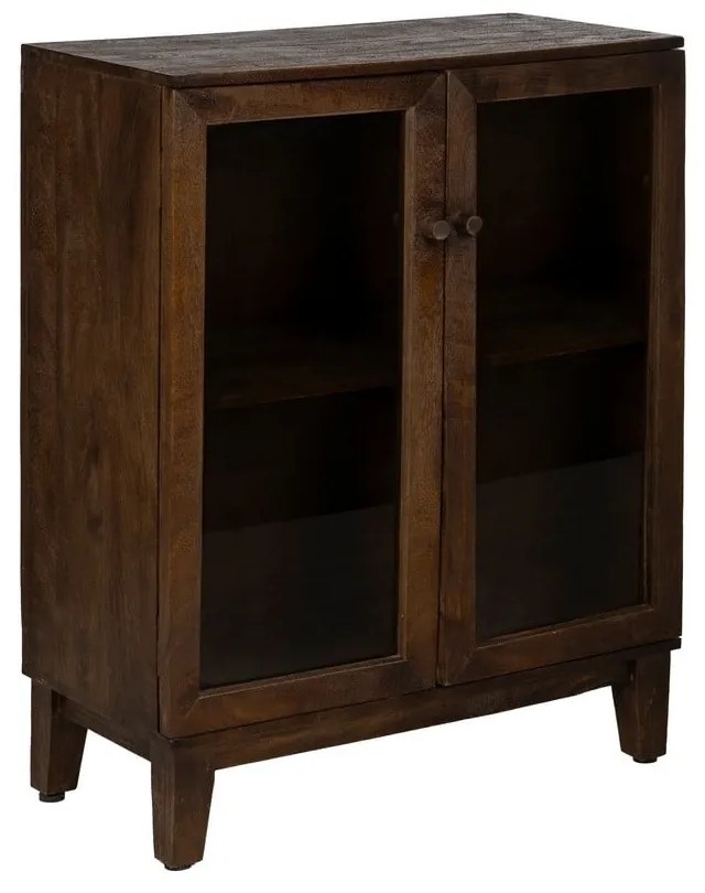 Кафява витрина от масивно манго 80x100x40 cm Ravi – Ixia