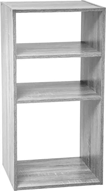 Рафт 5five Mix'n Modul, 2+1 отделение, MDF, 35x32x68 cm - Сив