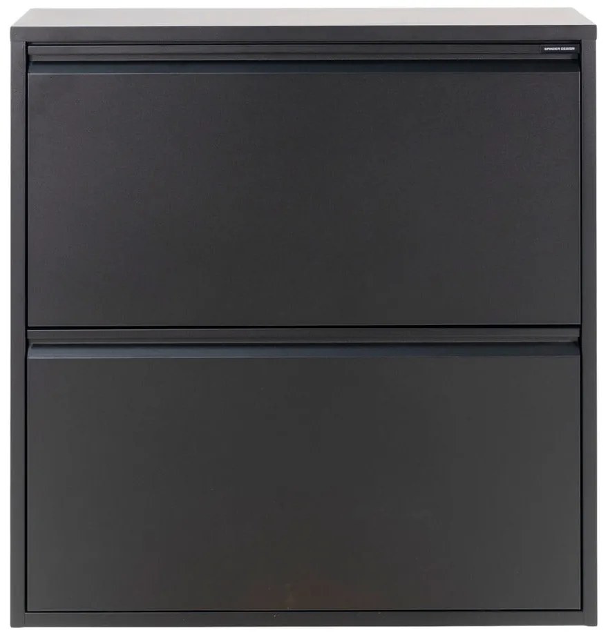 Черен метален шкаф за обувки Billy - Spinder Design