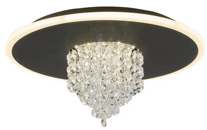 Searchlight 21126-32BK - LED димируема таванна лампа DELUGE 20W/230V Ø 31,5 см, черна