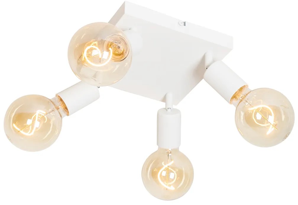 Модерен прожектор бял квадратен 4-светлина - Facil