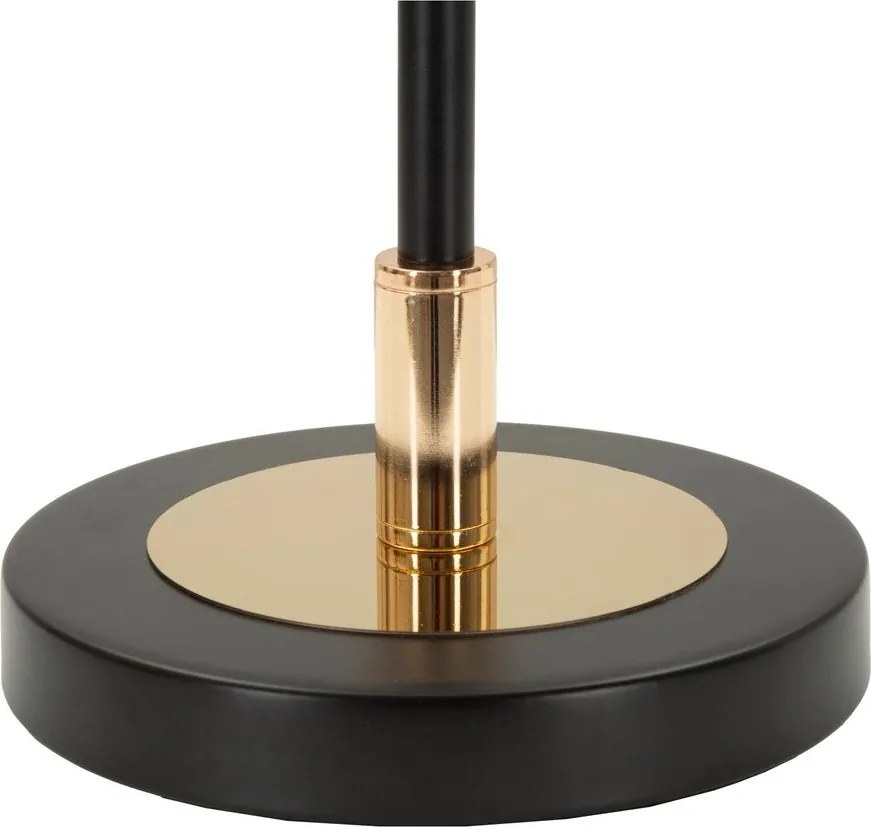 Бяла/черна настолна лампа със стъклен абажур (височина 46 cm) Vintage – Mauro Ferretti