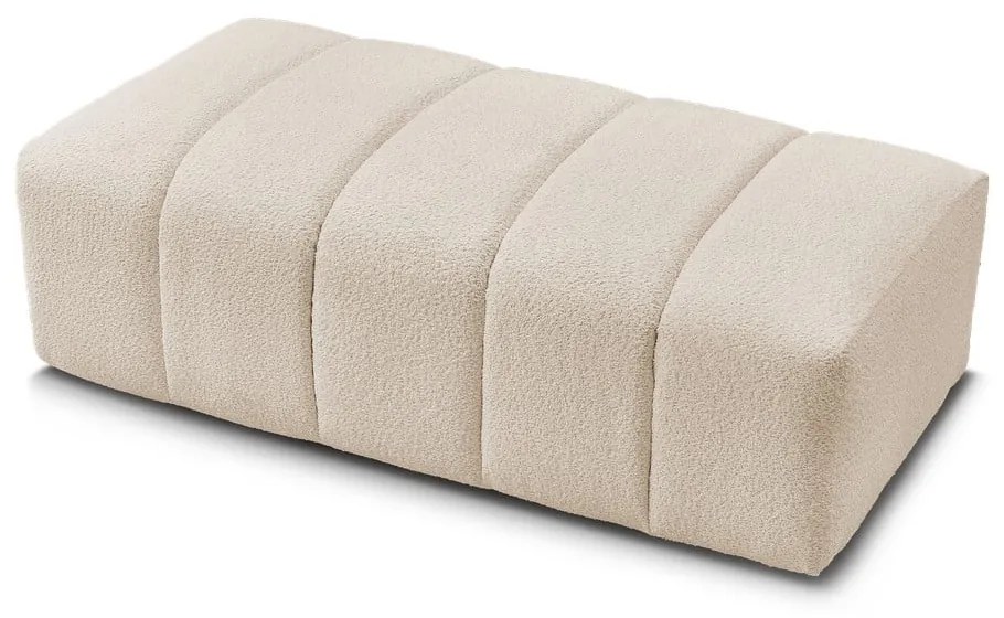 Бежова табуретка от прежда с примки от букле Annecy – Bobochic Paris