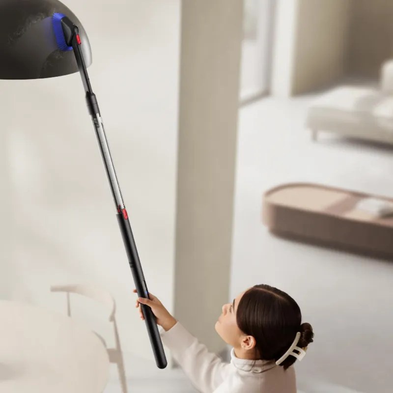 Вертикална прахосмукачка Dyson PencilVac Fluffycones 492689-01, 55 AW, 30 мин, 80 мл, 140000 Hyperdymium™, Ултратънък дизайн, LED осветление, Черен