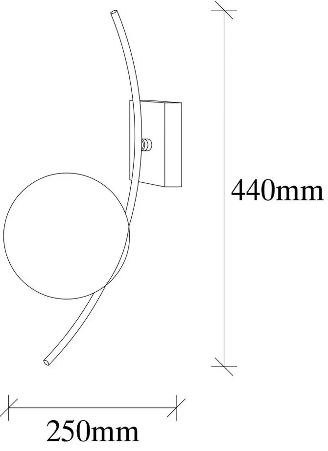 Бяла/черна стенна лампа Hilal – Opviq lights