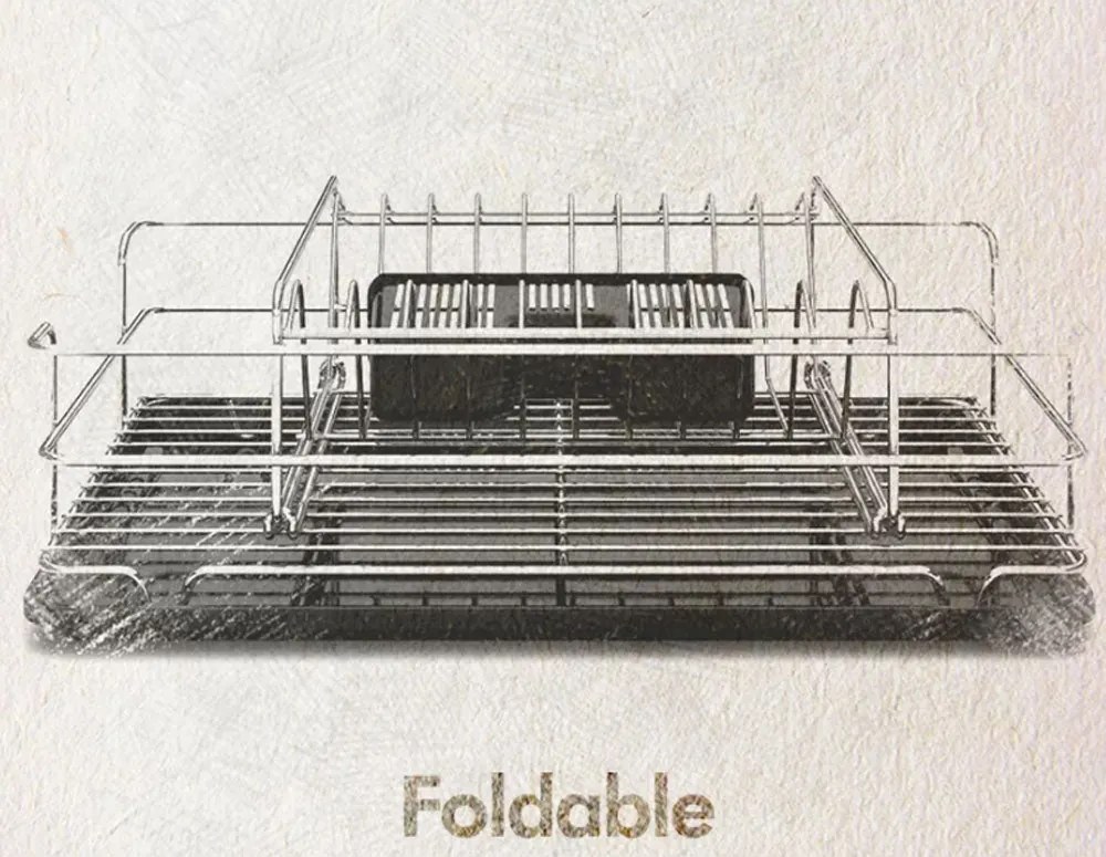 СУШИЛНИК ЗА СЪДОВЕ TEKNO TEL KB-015 , 2нива хром