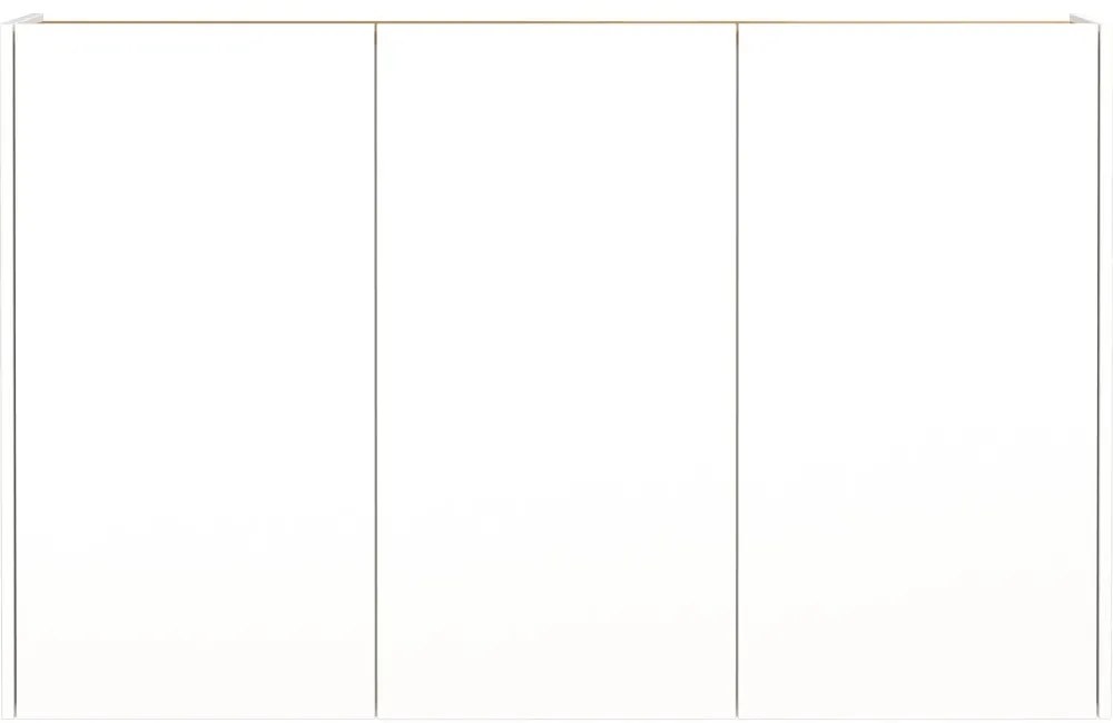 Бяло висящо шкафче от декор от дъб 138x87x25 cm Libbiano – Germania