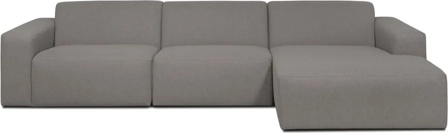 Сив ъглов диван (десен ъгъл) Roxy - Scandic