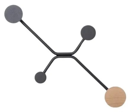 Черна стенна закачалка Hook - Gazzda