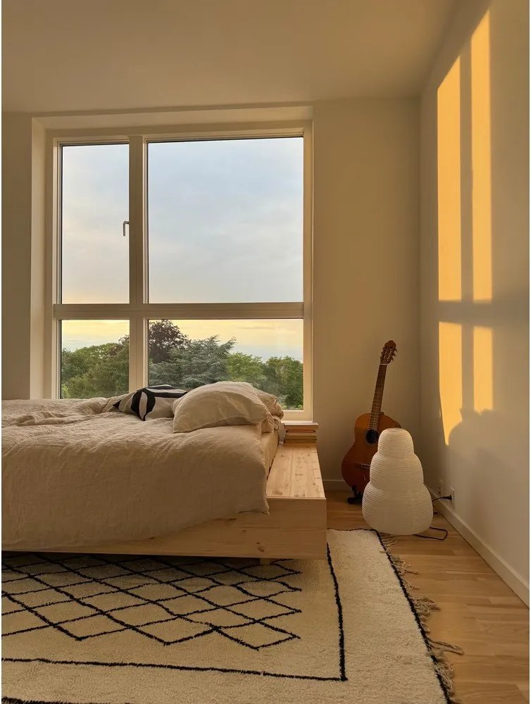 Двойно легло от масивен бор с включена подматрачна рамка в естествен цвят 180x200 cm Merge – Karup Design