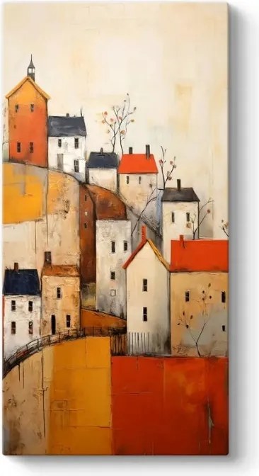 "Houses on the Hill" TopMebel картина на платно дигитален печат 50x100x3cm
