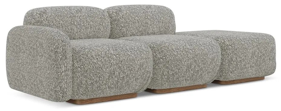 Сив модулна лежанка (ляв ъгъл) Ailani – Makamii