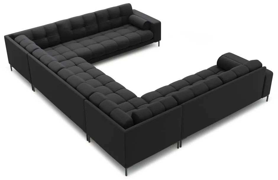 Тъмносив ъглов диван ("U" форма) Bali – Cosmopolitan Design