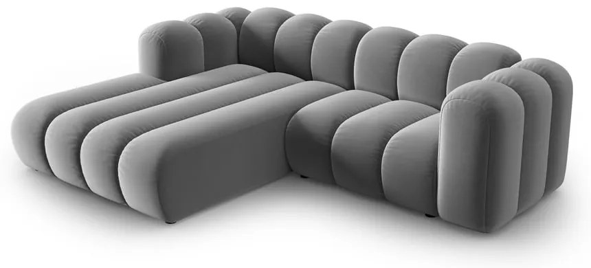 Светлосив ъглов диван (ляв ъгъл) Lupine – Micadoni Home