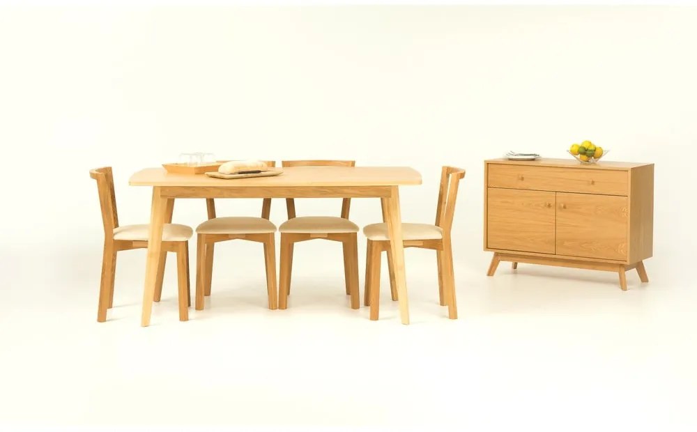 Нисък скрин от декор от дъб естествен 100x75 cm Kensal – Woodman