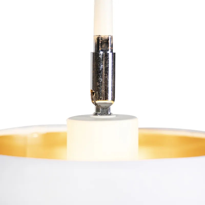 Модерна подова лампа бяла със злато - Lofty