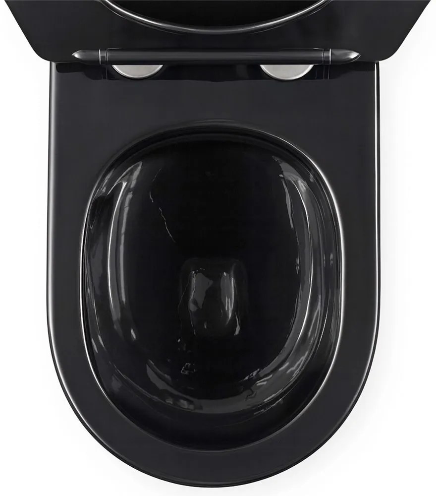 Тоалетна чиния Rea Carlo Mini Tornado Black Brush Gold