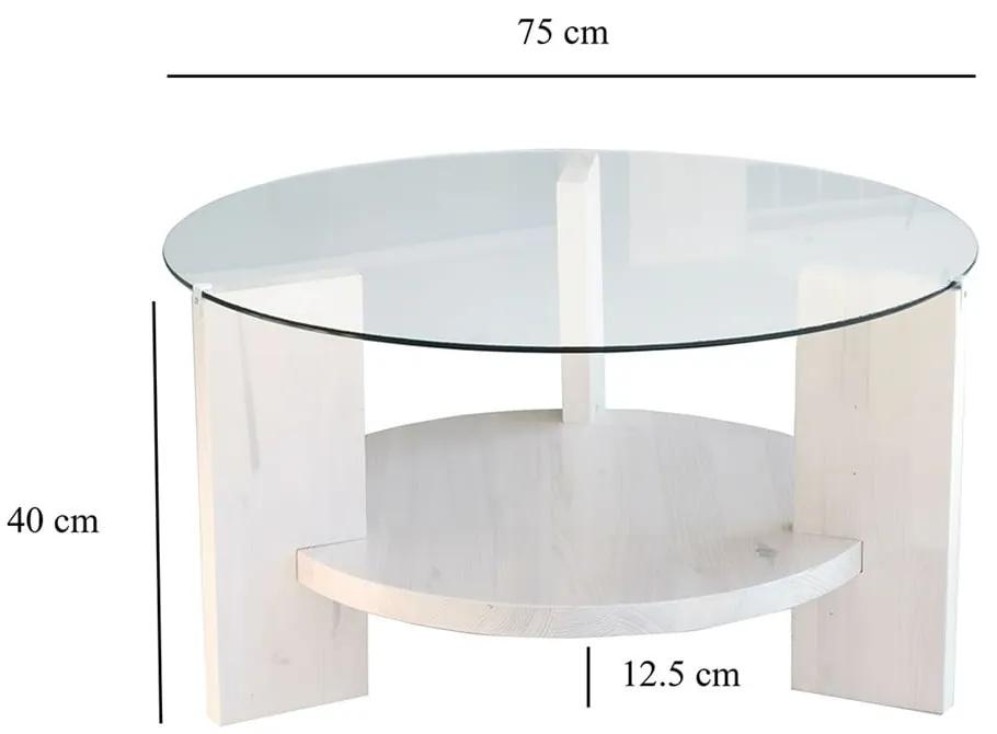 Бяла кръгла маса за кафе ø 75 cm Mondo - Neostill